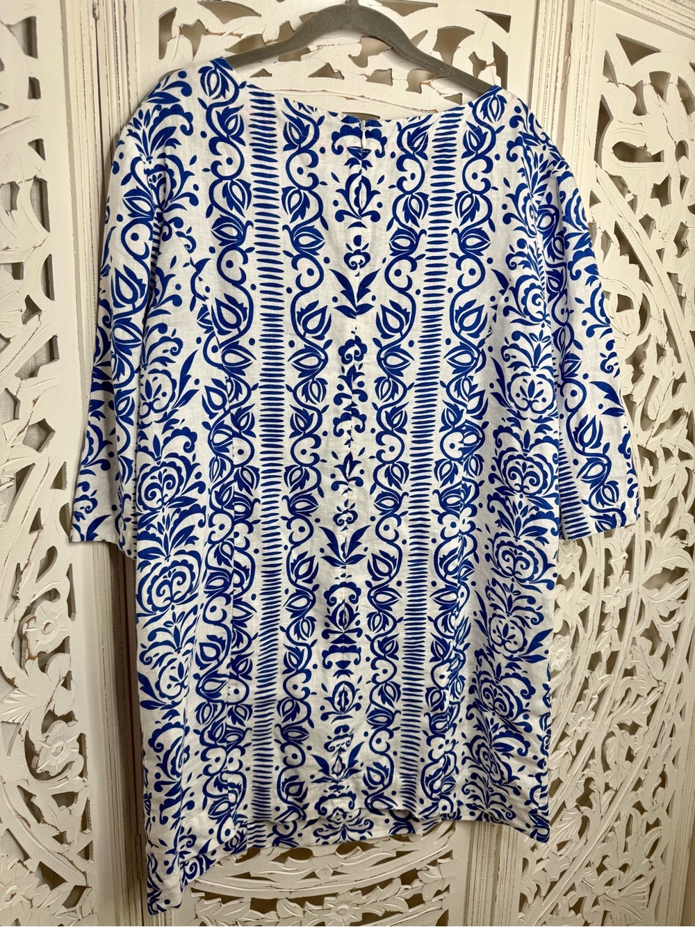 Boden Blue & White Laurie Linen Dress - Picture 6 of 11